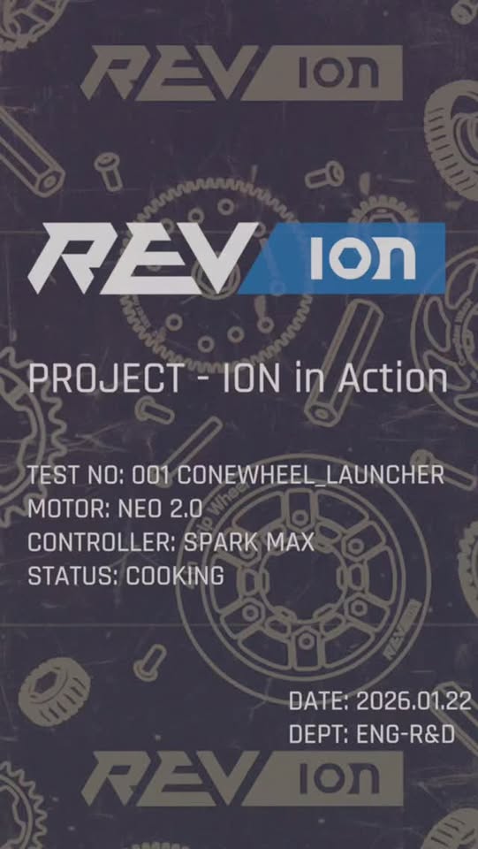 [🤖🇺🇸] ION in Action – Cone Wheel Launcher

Testing a quick and simple cone wheel launcher for the 2026 REBUILT Fuel game piece. 

Onshape available as well! , shares-0✔️ , likes-15❤️️ , date-2026-01-22 23:14:44[🤖]