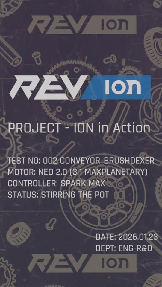 [🤖🇺🇸] ION in Action – Conveyor Brush Spindexer

Trying Conveyor Brushes for use in a spindexer for the 2026 REBUILT Fuel game pieces.
Testing indexing solutions  , shares-0✔️ , likes-4❤️️ , date-2026-01-24 01:01:19[🤖]