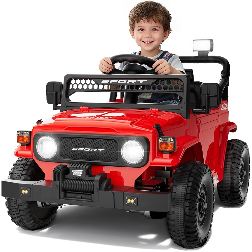 [🛒🇺🇸]12V Ride On Car with Remote Control for Girls Power Wheels Jeep, Kids Electric Car Toys for Toddlers 1-3 with Colorful LED,Bluethooth,Music,3 Speed (Red) – YunTopKids , SKU – B0FQW4L8NJ – amazon.com 🇺🇸🛒Top1Shop🛒 🇺🇸Top1America🇺🇸 🛍🛒🇺🇸