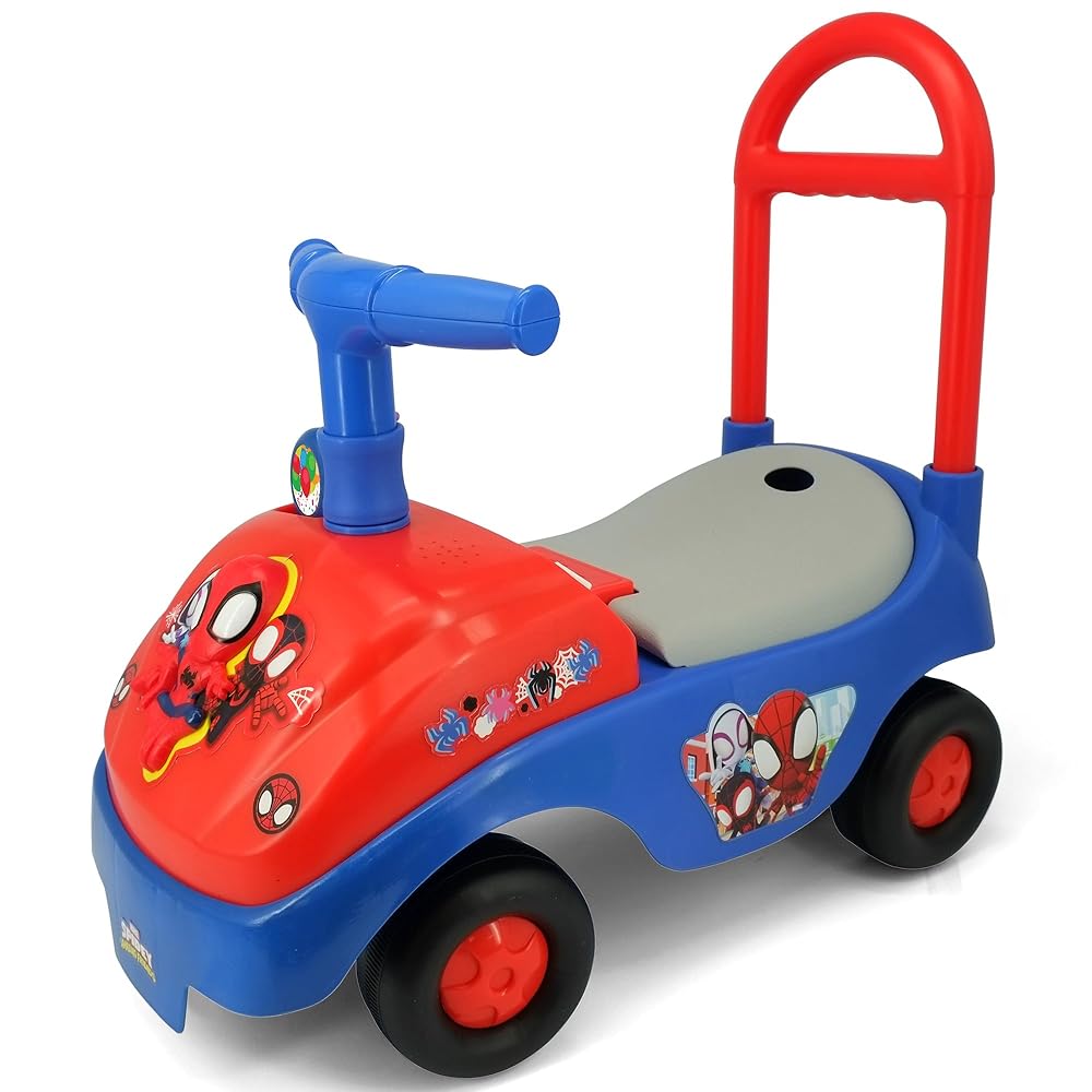 [🛒🇺🇸]Kiddieland Spidey Ride-On Foot-to-Floor Vehicle with Foldable Handle, Interactive Dashboard Sounds & Toy Phone, for Toddlers 12–36 Months, 55 lb Limit – Disney , SKU – B0CS8HBTFC – amazon.com 🇺🇸🛒Top1Shop🛒 🇺🇸Top1America🇺🇸 🛍🛒🇺🇸