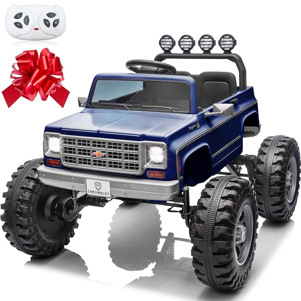 [🛒🇺🇸]24V Ride on Car, Licensed Chevrolet Cheyenne Truck w/4X200W Motor, Remote Control, Decoration Streamer, 24 Volt Ride on Toys Power Big Wheels for Big Kids, Blue – anrli , SKU – B0FNMP7WJR – amazon.com 🇺🇸🛒Top1Shop🛒 🇺🇸Top1America🇺🇸 🛍🛒🇺🇸