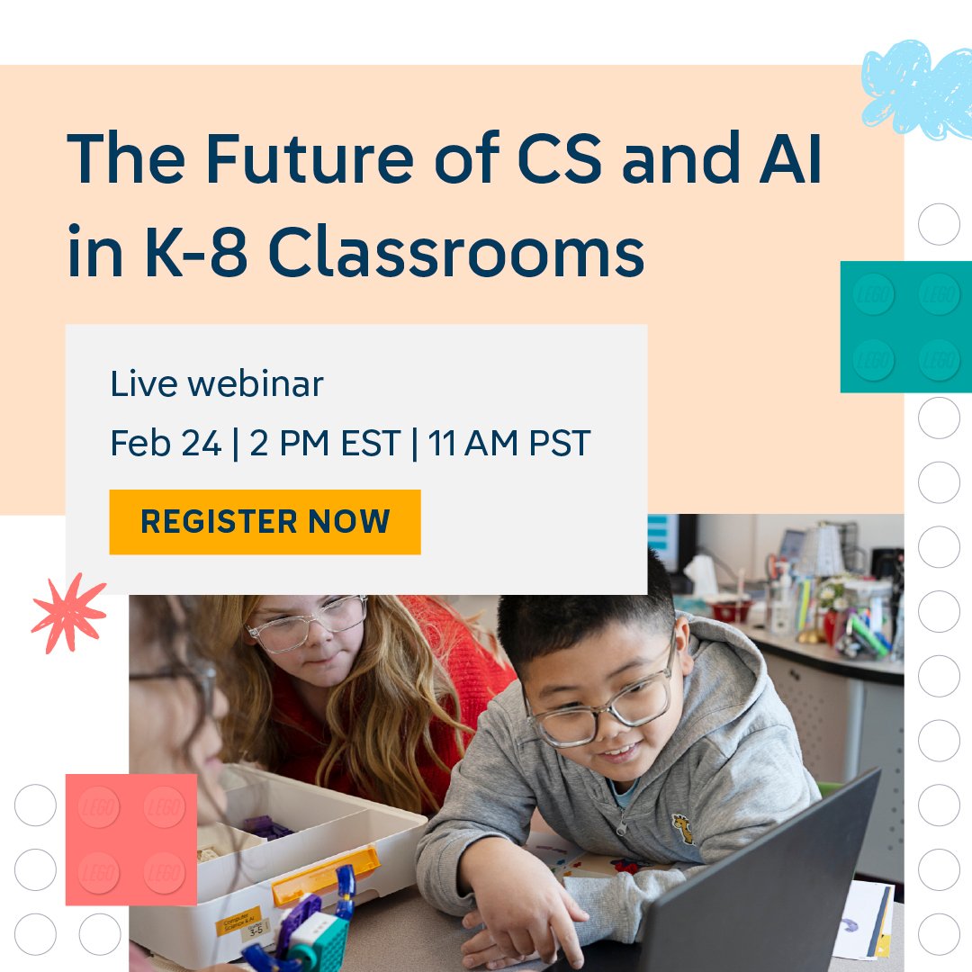 CS and AI skills aren’t just for future programmers—they’re for every learner.  

Join us and Code.org on February 24th for a conversation on what’s next f , shares-0✔️ , likes-7❤️️ , date-2026-02-10 18:58:58[🧸🇺🇸]