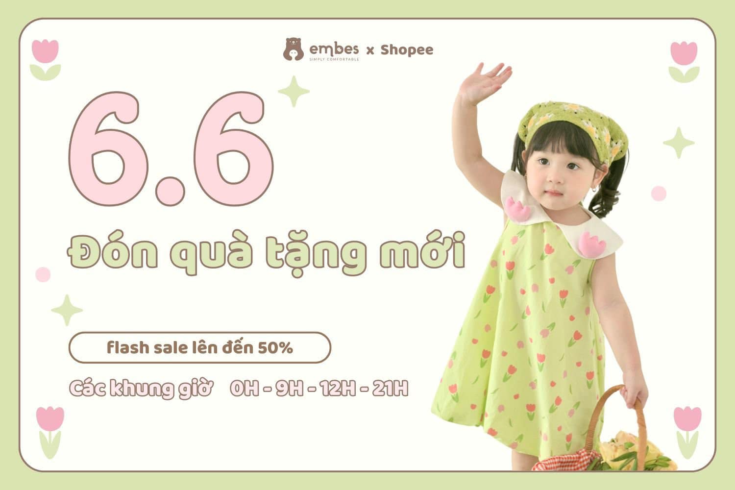 [🆕🇻🇳] EMBES là thương hiệu thời trang “Việt made” chất lượng cao dành cho trẻ em 🧑‍🧒❤️️👶⭐️ 6/6 𝑻𝒐̛́𝒊 – 𝑵𝒉𝒂̣̂𝒏 𝒒𝒖𝒂̀ 𝒕𝒂̣̆𝒏𝒈 𝒎𝒐̛́𝒊 

Mẹ ơi, đón hè tưng bừng cùng Embes nha  Cực nhiều voucher cũng như phần quà nhỏ xinh mà Embes gửi tặng đến bé và mẹ  , shares-0✔️ , likes-7❤️️ , date-2024-06-05 08:50:50🇻🇳🇻🇳🇻🇳📰🆕