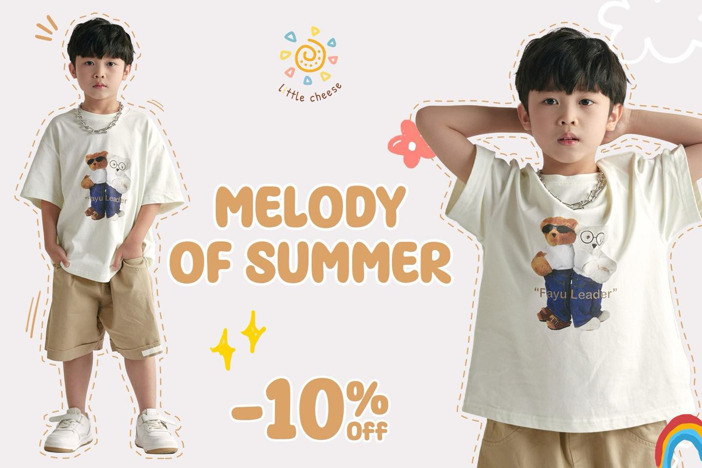 [🆕🇻🇳] Little cheese – Little cheese 🧀 korean style for kids 🧑‍🧒❤️️👶⭐️ SUMMER MELODY – With a sweet little boy 
Tạo dấu ấn cho outfit mùa hè của bạn nhỏ cùng style năng động. 

Không chỉ gây ấn tượng ngay từ cái nhìn đầu tiên  , shares-2✔️ , likes-13❤️️ , date-2024-06-07 13:00:35🇻🇳🇻🇳🇻🇳📰🆕