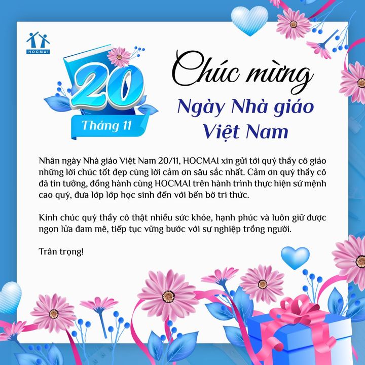 [👨‍🎓🇻🇳] Hocmai.vn Tiểu học 👨‍🎓 Top1Learn 👩‍🎓 – 🌹Nhân ngày Nhà giáo Việt Nam 20/11, HOCMAI xin gửi những lời chúc tốt đẹp nh …