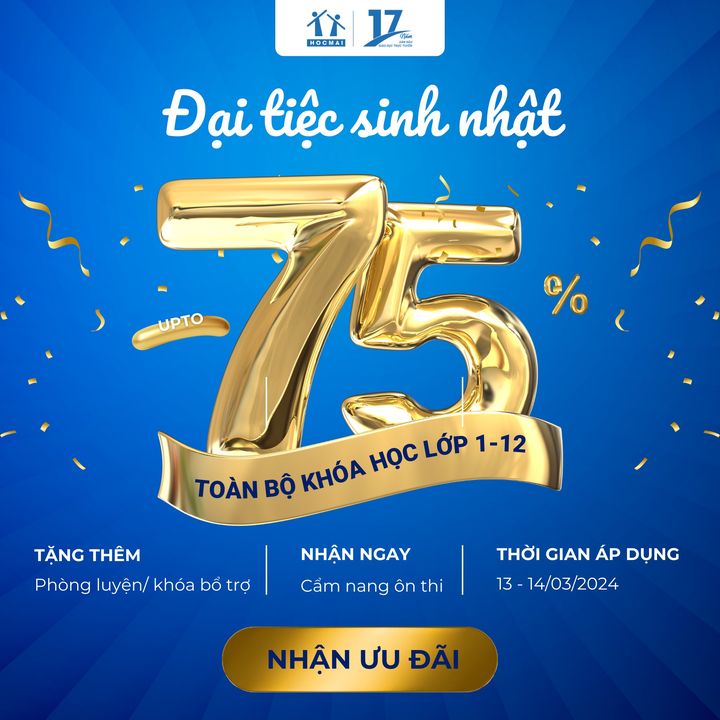 [👨‍🎓🇻🇳] Hocmai.vn Tiểu học 👨‍🎓 Top1Learn 👩‍🎓 – ️🎊 ƯU ĐÃI CỰC LỚN MỪNG SINH NHẬT HOCMAI ️🎊

️🎉 Tháng 3/2024 chính thứ …