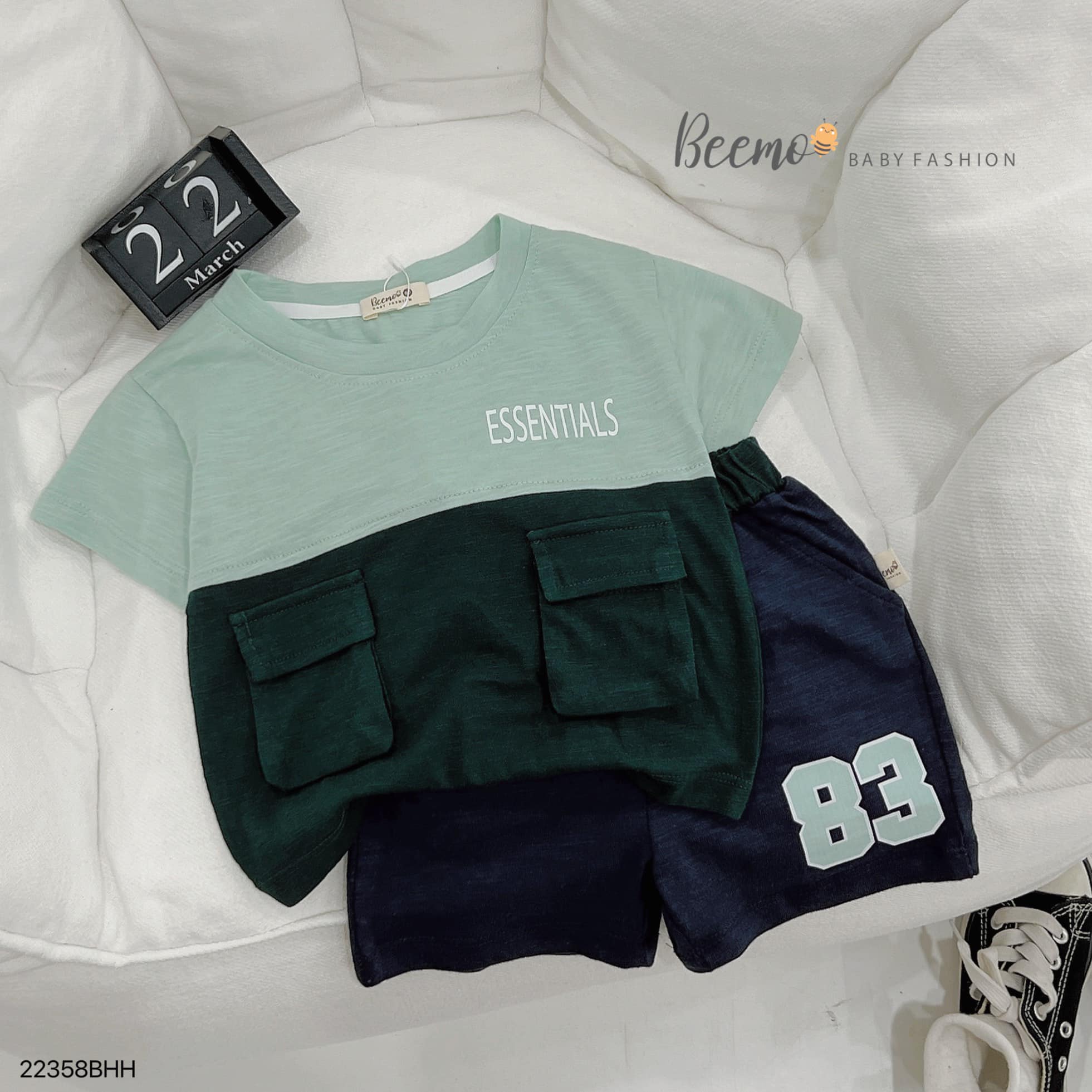 [🆕🇻🇳] 3H SHOP – Nhà sản xuất và phân phối quần áo trẻ em chất lượng cao 😎❤️️⭐️ 𝐁𝐎̣̂ 𝐂𝐎𝐓𝐓𝐎𝐍 𝐓𝐇𝐄̂̉ 𝐓𝐇𝐀𝐎 𝟖3 
  Chất liệu cotton siêu mềm mịn, thấm mồ hôi
  Thiết kế áo phối thân, may 2 túi hộp trước cá tính
  Quần đùi cạp chun in số 83 l , shares-0✔️ , likes-2❤️️ , date-2024-03-13 02:51:00🇻🇳🇻🇳🇻🇳📰🆕