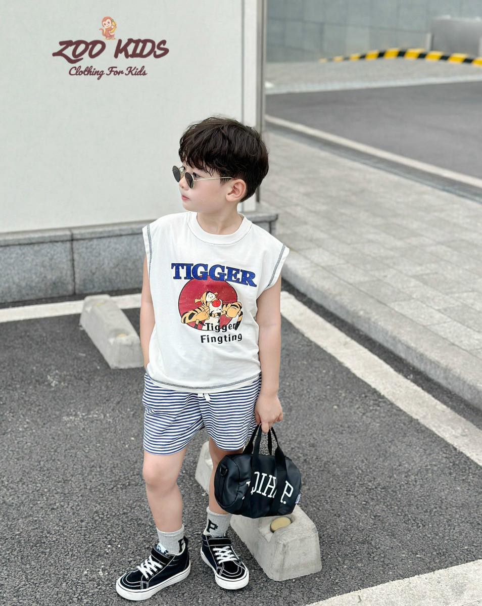 [🆕🇻🇳] ZOO KIDS 🧑‍🧒❤️️👶⭐️  Bé vô tư vui chơi thoả thích mùa hè với outfit set tanktop Tiger cá tính, năng động 
 Chất liệu cotton mềm mịn, thoáng mát co giãn thoải mái và thấm hút m , shares-1✔️ , likes-9❤️️ , date-2024-05-27 00:44:00🇻🇳🇻🇳🇻🇳📰🆕