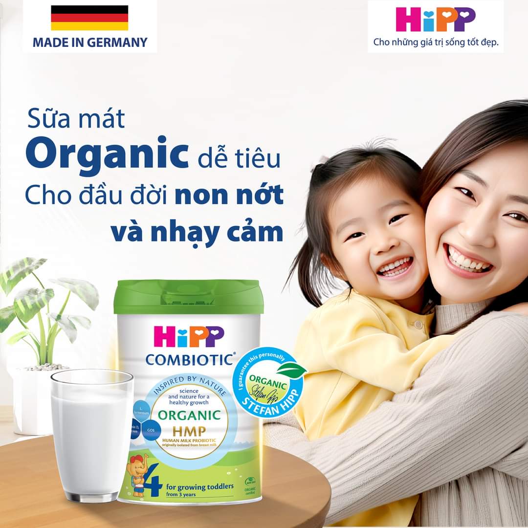 [🆕🇻🇳] Gâu Kids Store – CHUYÊN HÀNG THIẾT KẾ HÀN QUỐC 🧑‍🧒❤️️👶⭐️ #675k 
Sữa Hipp số 4 Organic Combiotic HMP 800g cho bé trên 3 tuổi

Sữa Hipp số 4 Organic Combiotic HMP với công thức giàu dinh dưỡng, khoáng chất giúp trẻ , shares-0✔️ , likes-7❤️️ , date-2024-06-26 21:59:05🇻🇳🇻🇳🇻🇳📰🆕