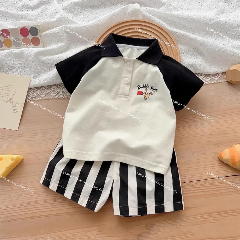 [🆕🇻🇳] 23 March Store- Thời trang trẻ em cao cấp 🧑‍🧒❤️️👶⭐️ Shopee: 
 RESTOCK
 Cute quá các Mom ơiii 
 Bộ đồ Polo siêu cưng cho bé trai 
 Áo chất polo cotton mềm, quần thô hàn nha.
 Sẵn ship ngayyy
 , shares-0✔️ , likes-1❤️️ , date-2024-07-03 16:55:01🇻🇳🇻🇳🇻🇳📰🆕