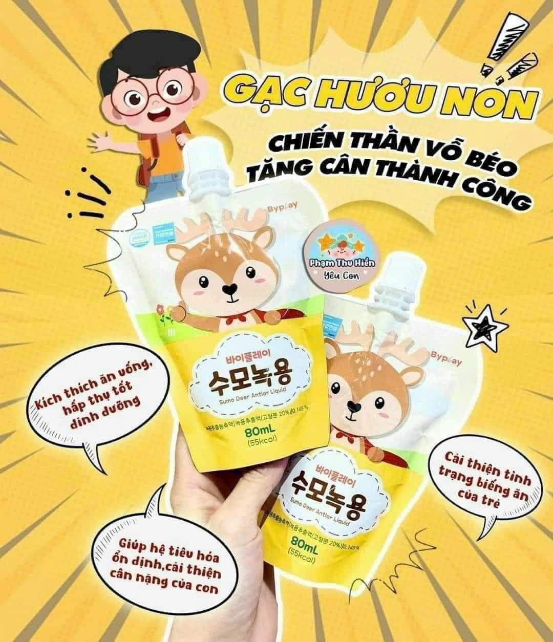 [🆕🇻🇳] Siêu Thị Mẹ và Bé -Đồ sơ sinh trọn gói 🧑‍🧒❤️️👶⭐️ Gạc hươu non tăng cân Sumo đang làm mưa gió trên thi trường đây ạ
 Tăng cân,tăng đề kháng
Giúp bé ngủ ngon,sâu giấc hơn
Vị thơm ngon dễ uống
Sử dụng cho bé , shares-0✔️ , likes-0❤️️ , date-2024-07-07 00:06:05🇻🇳🇻🇳🇻🇳📰🆕