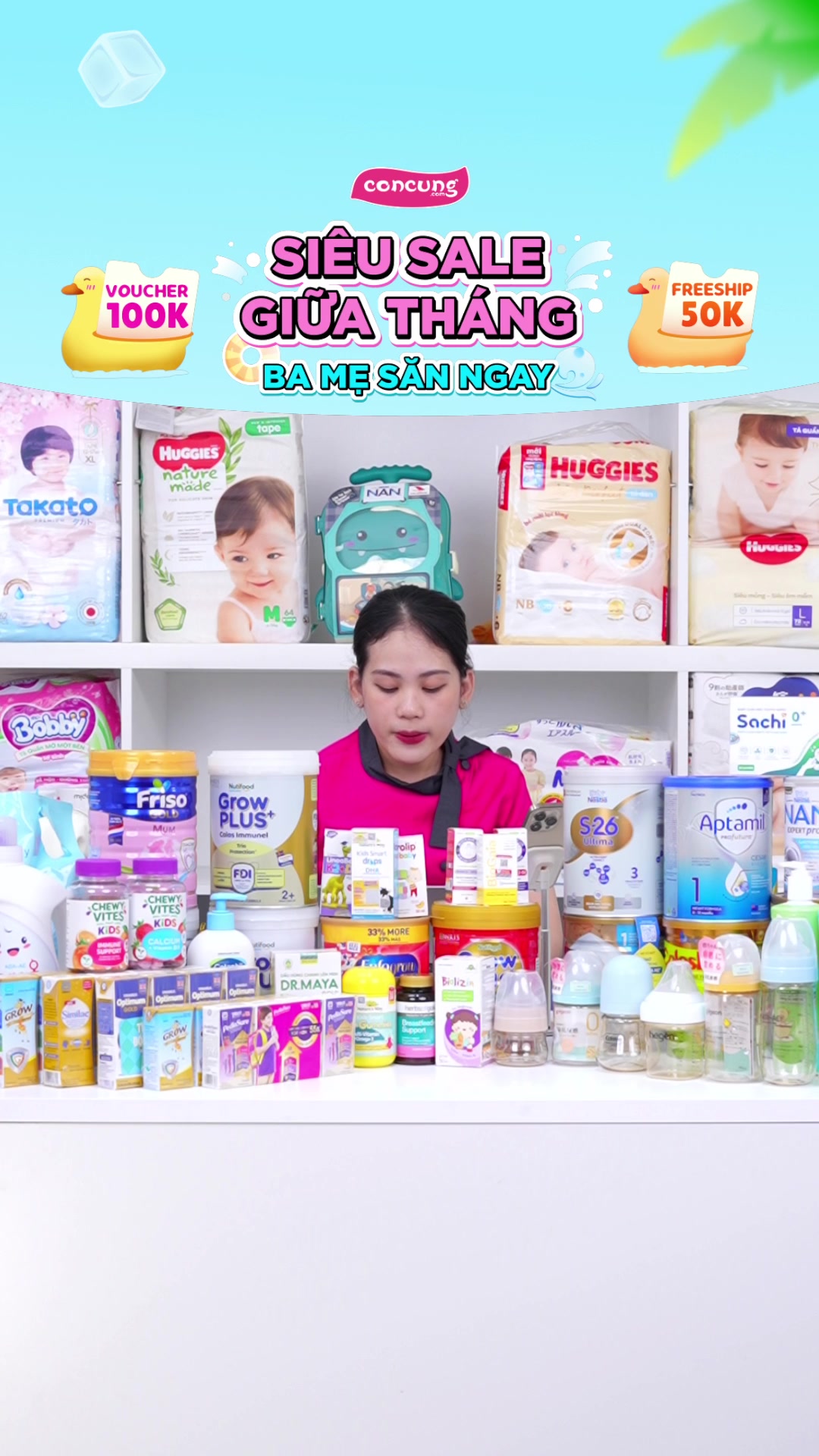 [👶🇻🇳] Con Cưng – Mang đến những sản phẩm tốt nhất cho trẻ em Việt Nam 😎❤️️⭐️ – 💥Duy nhất trong 𝗟𝗶𝘃𝗲𝘀𝘁𝗿𝗲𝗮𝗺 giảm giá độc quyền + tặng q …