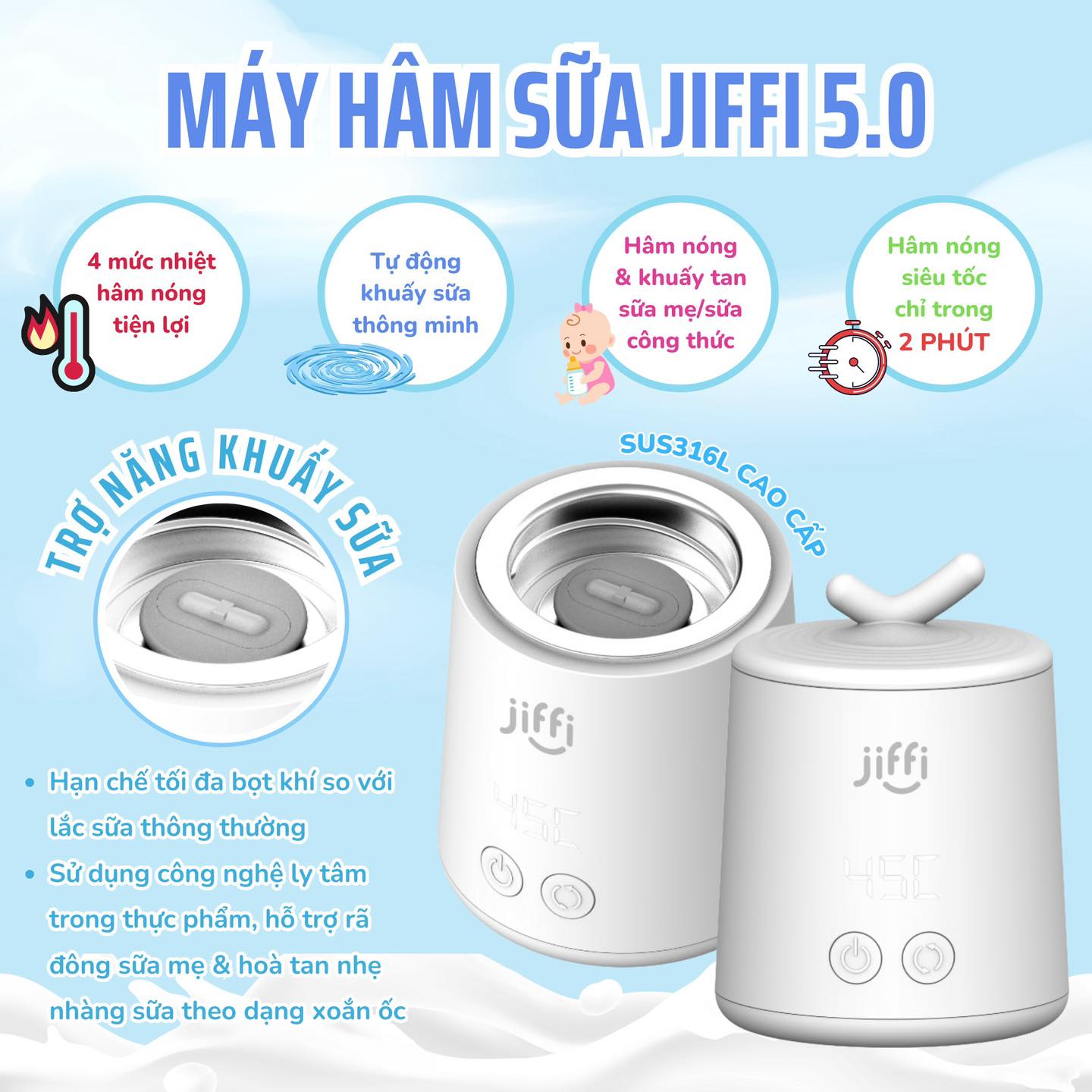 [🆕🇻🇳]  AreaKids – Chuyên hàng nội địa Hàn dành cho Mẹ và Bé 🧑‍🧒❤️️👶⭐️  Máy hâm sữa cầm tay thế hệ mới JIFFI 5.0 sịn sò đã cập bến ạ – vừa hâm nóng sữa vừa khuấy tan luôn! Bác nào cho bé bú sữa mẹ, khi ra ngoài thì Ko thể thiế , shares-0✔️ , likes-0❤️️ , date-2024-07-09 20:28:41🇻🇳🇻🇳🇻🇳📰🆕