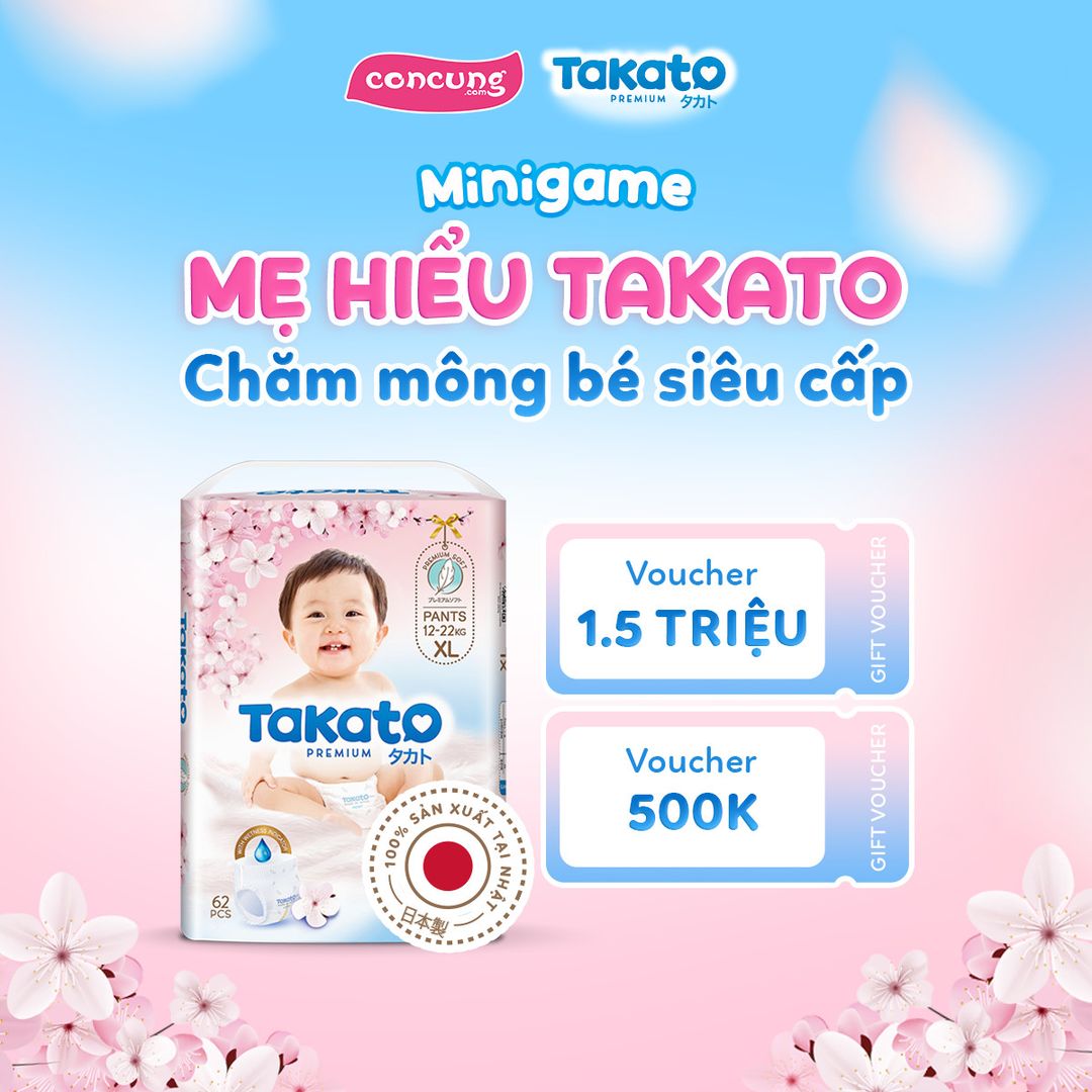 [🆕🇻🇳]  Con Cưng – Mang đến những sản phẩm tốt nhất cho trẻ em Việt Nam 😎❤️️⭐️ MINIGAME: MẸ HIỂU TAKATO – CHĂM MÔNG BÉ SIÊU CẤP

 Takato gửi tặng chiếc minigame không những mang tới giải thưởng hấp dẫn mà còn giúp ba mẹ hiểu hơn về nh , shares-2✔️ , likes-32❤️️ , date-2023-06-21 01:00:00🇻🇳🇻🇳🇻🇳📰🆕