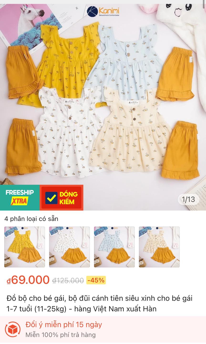 [🆕🇻🇳] Min Kids – Quần Áo Trẻ Em Xuất Dư 😎❤️️⭐️ #SALE_OUTLET giảm 45% chỉ còn #69k/set
 Bộ đũi cánh tiên siêu xinh cho bé gái 1-7 tuổi (11-25kg) – hàng Việt Nam xuất Hàn Min còn 5b nên giảm giá ưu đãi cự , shares-0✔️ , likes-1❤️️ , date-2024-04-08 19:59:02🇻🇳🇻🇳🇻🇳📰🆕