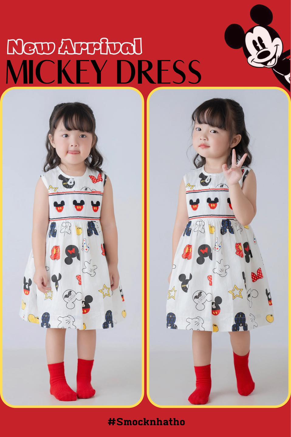 [🆕🇻🇳] Smock Nhà Thỏ – ĐẦM SMOCK 🩷 ĐẦM THIẾT KẾ 🩷 🧑‍🧒❤️️👶⭐️ Restock : ĐẦM SMOCK MICKEY   Siêu hot hit một thời đây mn ơiii . 
 Mua một đầm Nhà Thỏ tặng kèm 1 túi ton suor ton ạ .  Gấp đôi sự xinh sẵn và đáng yêuuuu  , shares-0✔️ , likes-9❤️️ , date-2024-06-26 17:42:07🇻🇳🇻🇳🇻🇳📰🆕