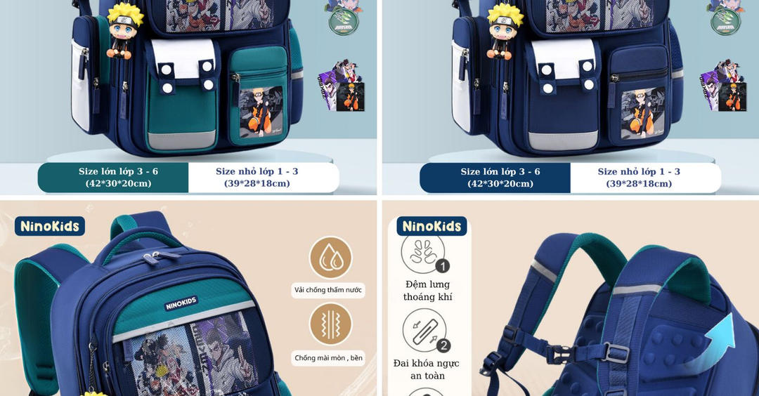 [🆕🇻🇳] NinoKids – Chuyên các dòng sản phẩm dành cho bé trai, phong cách hiện đại 🧑‍🧒❤️️👶⭐️  Quà tặng năm học mới cho bé trai lớp 1 – 6
 Balo chống gù Naruto, ưu đãi tặng kèm móc khoá + sticker, balo thiết kế đệm lưng êm ái, dải phản quang ban đêm , shares-2✔️ , likes-27❤️️ , date-2024-07-04 14:41:19🇻🇳🇻🇳🇻🇳📰🆕