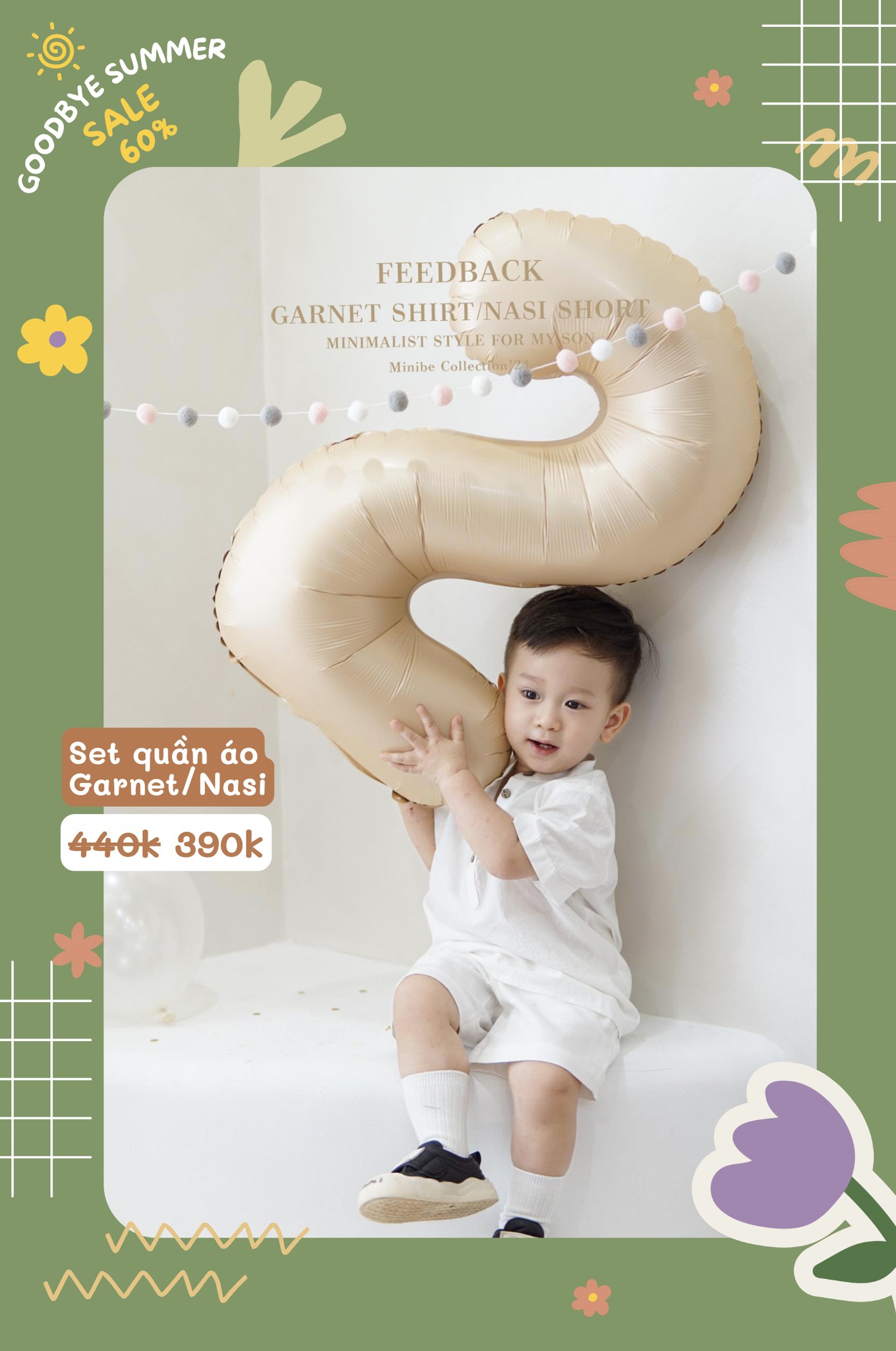 [🆕🇻🇳] Minibe – Đồ trẻ em – 🔜 Belongs to Mangobebé 🧑‍🧒❤️️👶⭐️ 𝐆𝐚𝐫𝐧𝐞𝐭 𝐒𝐡𝐢𝐫𝐭 & 𝐍𝐚𝐬𝐢 𝐒𝐡𝐨𝐫𝐭 nhã nhặn và thanh lịch cho bé yêu 
𝐆𝐎𝐎𝐃𝐁𝐘𝐄 𝐒𝐔𝐌𝐌𝐄𝐑 – 𝐌𝐈𝐍𝐈𝐁𝐄 𝐒𝐀𝐋𝐄 𝐔𝐏 𝐓𝐎 𝟔𝟎% 
Link sale: 
Size:
XS(1-2y)(9-12kg)
S(2-3y)(12-15kg)
M( , shares-1✔️ , likes-111❤️️ , date-2024-08-18 16:09:20🇻🇳🇻🇳🇻🇳📰🆕