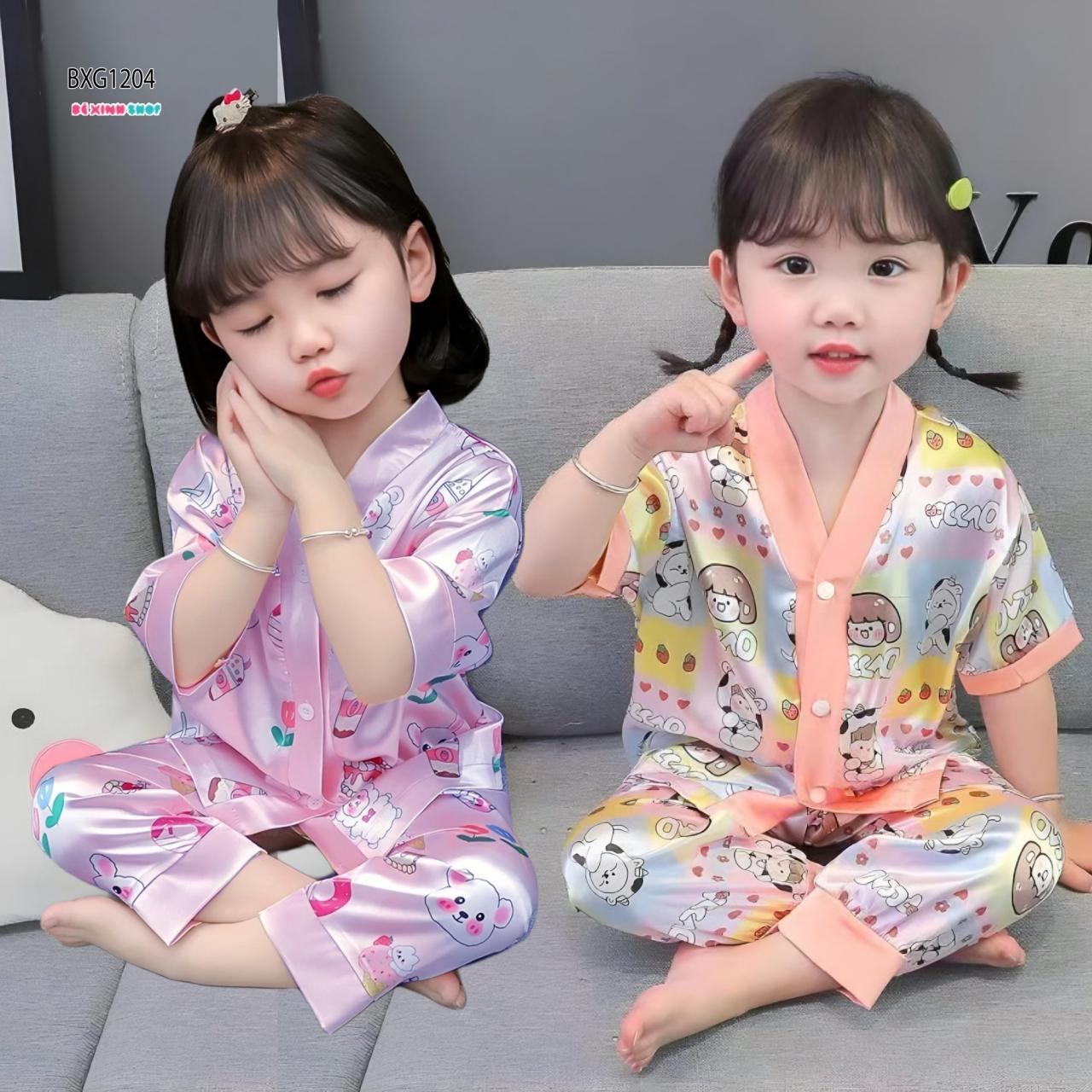 [🛒🇻🇳]Pijama lụa mặc nhà ngắn tay dễ thương cho bé gái BXG1204 – Bé Xinh Shop , SKU – – bexinhshop.vn 🇻🇳🛒Top1Shop🛒 🇻🇳Top1Vietnam🇻🇳 🛍🛒🇻🇳