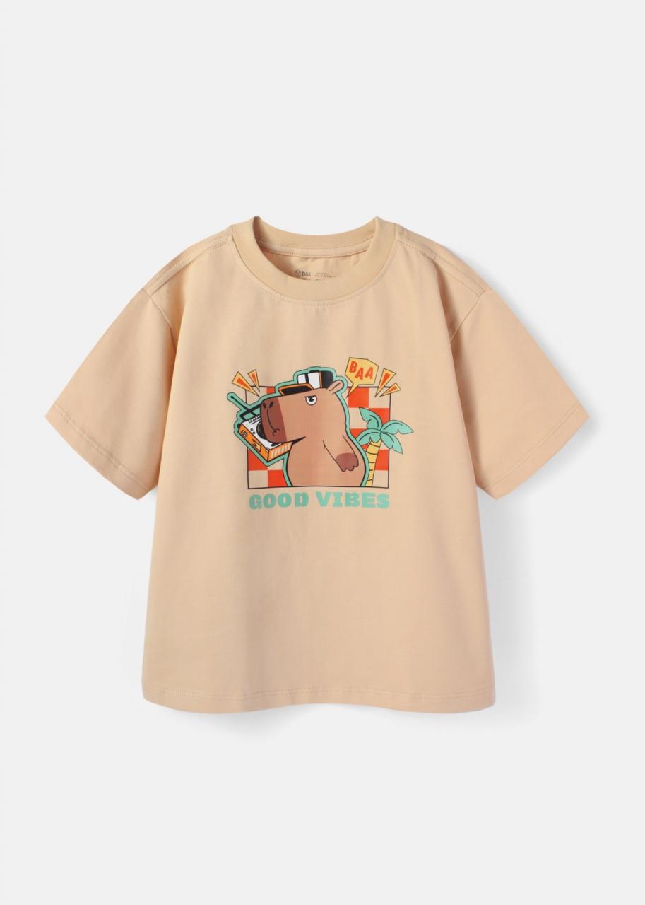 [🛒🇻🇳]Áo Thun Form Rộng Bé Trai 195gsm Be Capybara Good Vibes - Khác , SKU - B-BC-AT30N-24-2BE-18M-2Y - baababy.com.vn 🇻🇳🛒Top1Shop🛒 🇻🇳Top1Vietnam🇻🇳 🛍🛒🇻🇳