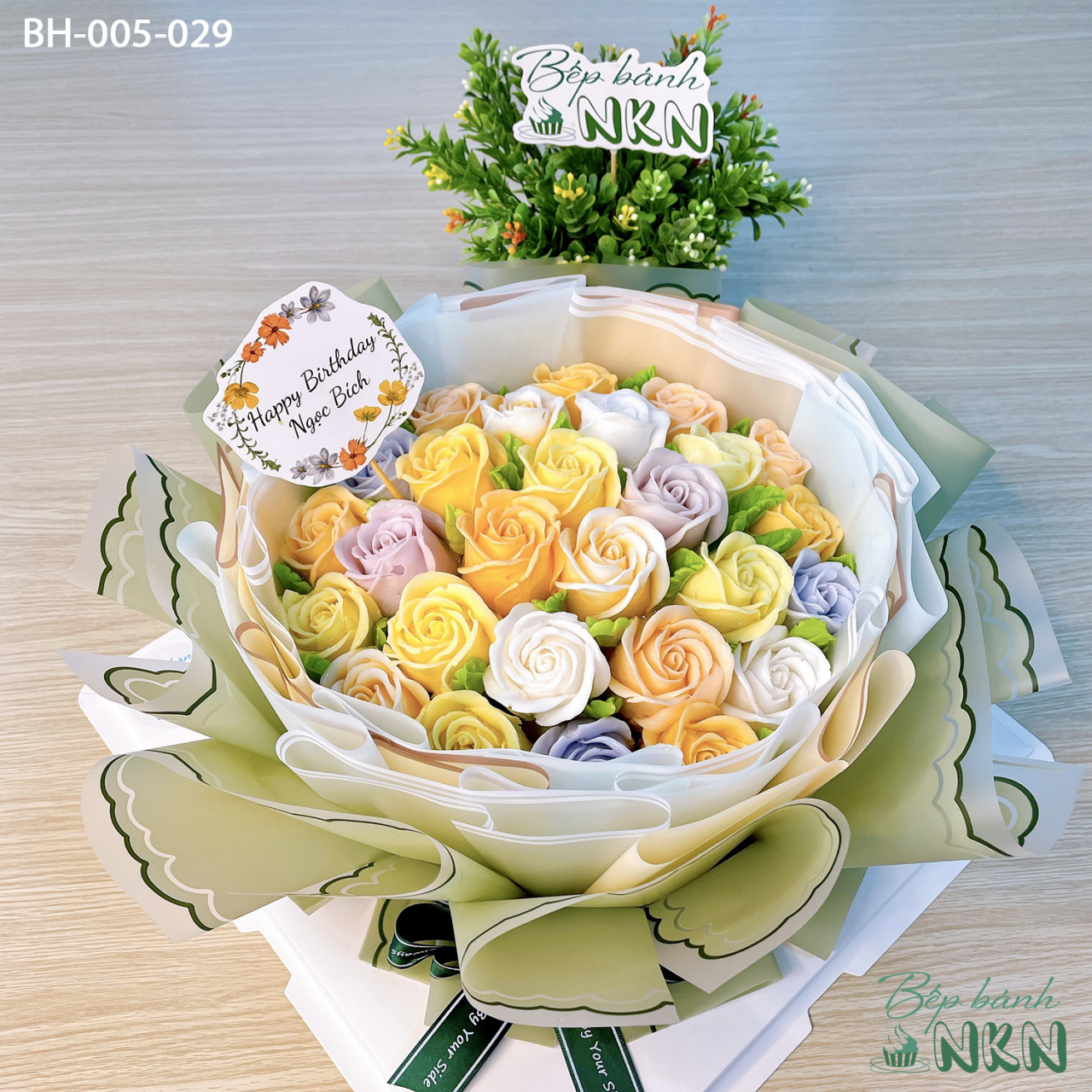 [🛒🇻🇳]Bánh Bó Hoa Hồng Búp Tone Vàng - Tím Pastel (BH-005-029) - Khác , SKU - - bepbanhnkn.com 🇻🇳🛒Top1Shop🛒 🇻🇳Top1Vietnam🇻🇳 🛍🛒🇻🇳