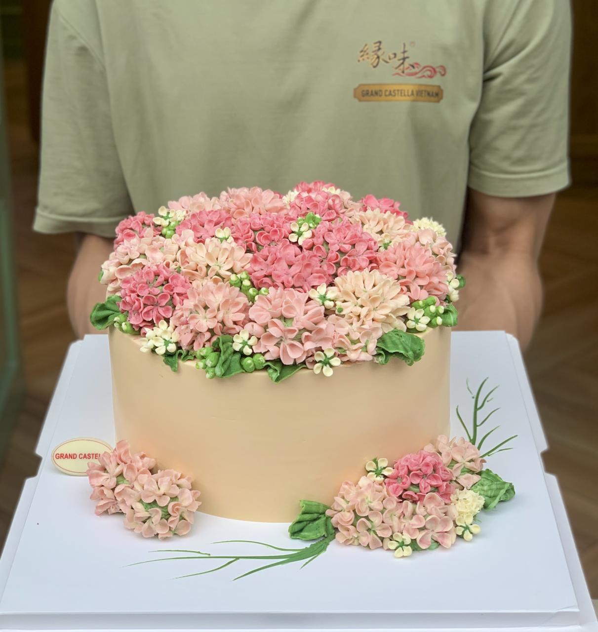 [🛒🇻🇳]Bánh Kem Bơ Pháp Sinh Nhật - Hoa Cẩm Tú Cầu - BKB228 - Bánh Sinh Nhật Grand Castella - Kem Bơ Pháp Thượng Hạng - , SKU - - banhkembo.com 🇻🇳🛒Top1Shop🛒 🇻🇳Top1Vietnam🇻🇳 🛍🛒🇻🇳