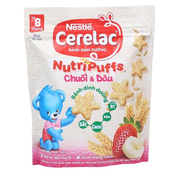 [🛒🇻🇳]Bánh dinh dưỡng Nestle Cerelac Nutripuffs Vị Chuối và Dâu 50g – Nestlé Cerelac , SKU – 0029120000043 – concung.com 🇻🇳🛒Top1Shop🛒 🇻🇳Top1Vietnam🇻🇳 🛍🛒🇻🇳