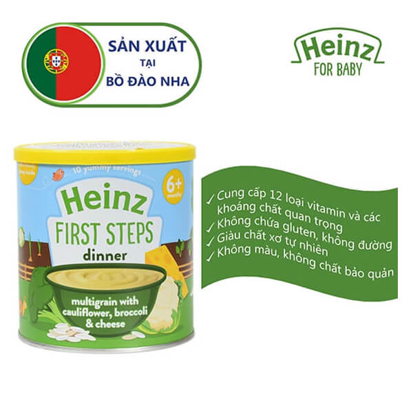 [🛒🇻🇳]Bột ngũ cốc, súp lơ,bông cải và phô mai – Heinz multigrain with cauliflower, broccoli & cheese (6M+) – Heinz , SKU – 1358000000005 – concung.com 🇻🇳🛒Top1Shop🛒 🇻🇳Top1Vietnam🇻🇳 🛍🛒🇻🇳