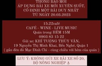 [☕️🇻🇳] 15.22 café – wine – live music ☕️ Top1Coffee ☕️ THÔNG BÁO MỚI
ÁP DỤNG BÃI XE MỚI XUYÊN SUỐT,
CỐ ĐỊNH MỘT BÃI DUY NHẤT:
Bãi xe miễn phí:
KHÍ TƯỢNG THỦY VĂN, 19 Nguyễn Thị  , shares-1✔️ , likes-1❤️️ , date-2023-03-19 12:36:36🇻🇳🇻🇳🇻🇳📰🆕