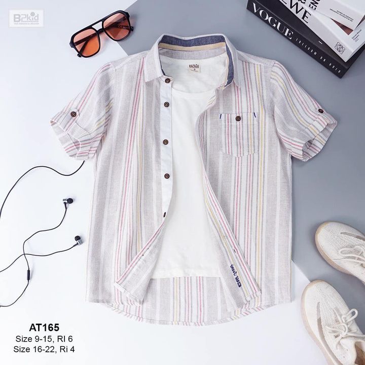 [🙇🇻🇳] B2KID – Chuyên sỉ buôn quần áo trẻ em 😎❤️️⭐️ – B2KIDChào mẫu sơ mi tay ngắn Linen AT165🌴 Chất liệu: linen sọc cao cấp, vải  …