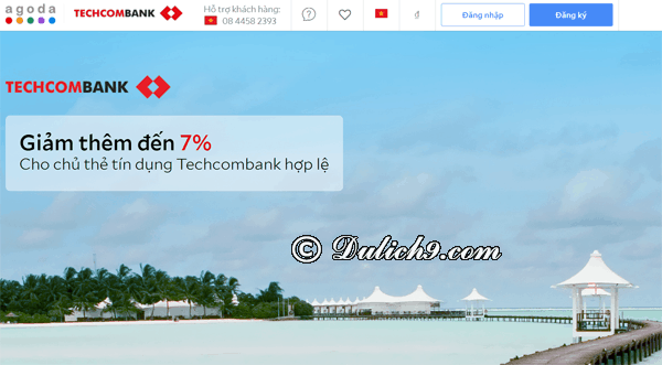 Agoda giảm giá 7% cho chủ thẻ Techcombank 2023