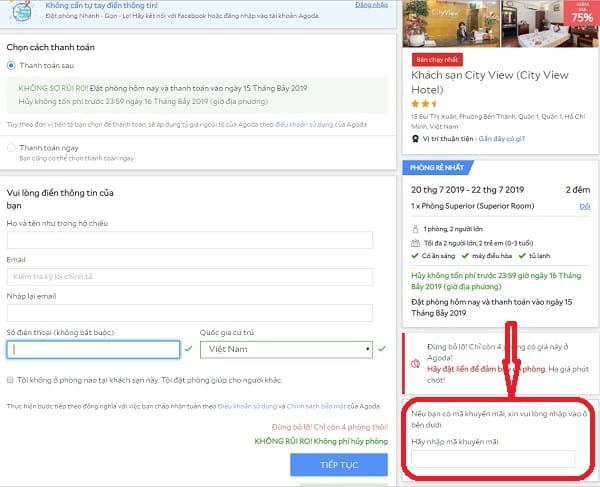Hướng dẫn cách sử dụng mã giảm giá agoda, coupon agoda: Nhập mã giảm giá agoda, agoda voucher, agoda coupon ở đâu?