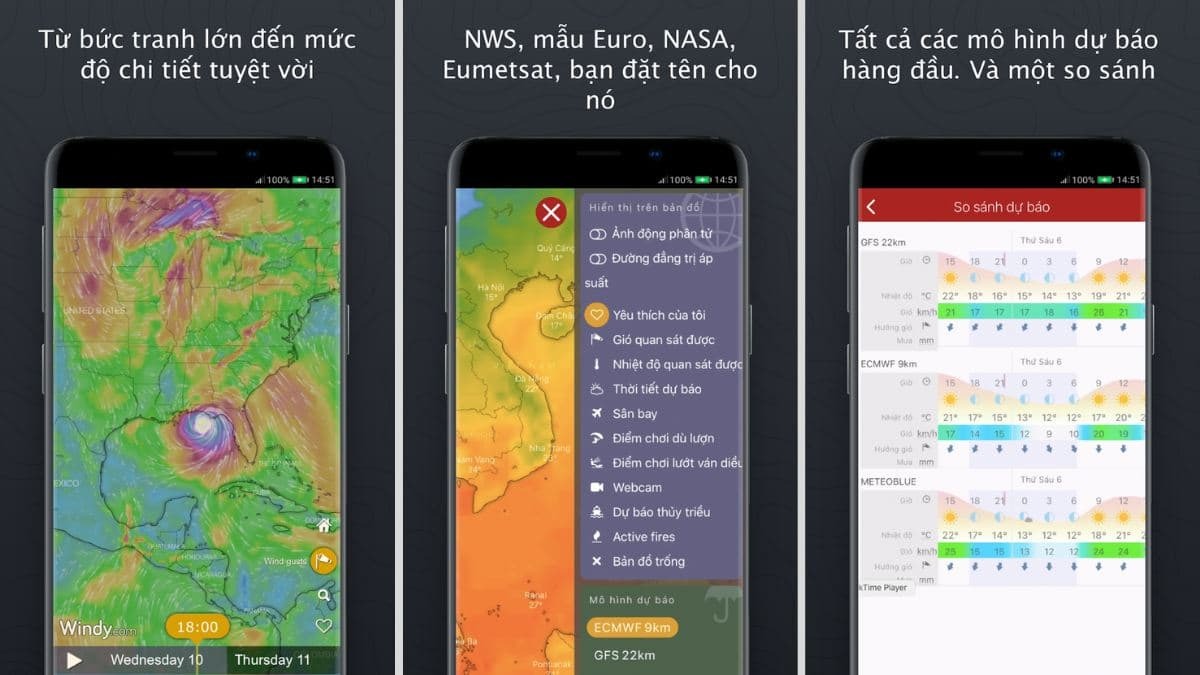 Ung dung du bao thoi tiet Windy com