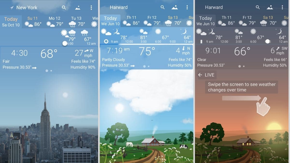 Ung dung du bao thoi tiet YoWindow Free