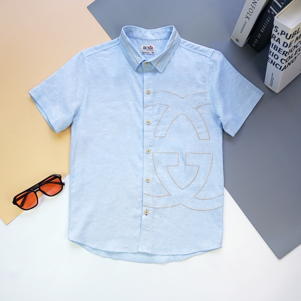 [🛒🇻🇳]Sơ mi ngắn BT thêu GG AT160 – Biển – B2KID , SKU – AT160R81107-BI – b2kid.com 🇻🇳🛒Top1Shop🛒 🇻🇳Top1Vietnam🇻🇳 🛍🛒🇻🇳