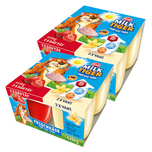 [🛒🇻🇳]Combo 2 Phô mai tươi Milk Tiger hương Dâu – Vani 4x50g – Zott , SKU – 4896000000001 – concung.com 🇻🇳🛒Top1Shop🛒 🇻🇳Top1Vietnam🇻🇳 🛍🛒🇻🇳