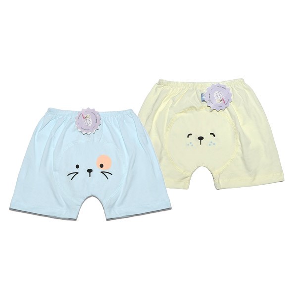 Set 2 quần ngắn BabyMommy màu vàng - xanh