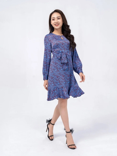 [🛒🇻🇳]Váy Chữ A Đuôi Cá Tay Bèo - CTCP Thời trang YODY , SKU - VDN3628-XAH-S - yody.vn 🇻🇳🛒Top1Shop🛒 🇻🇳Top1Vietnam🇻🇳 🛍🛒🇻🇳