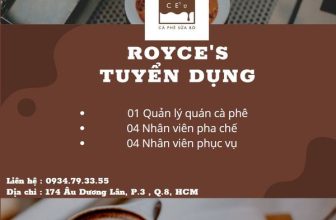 [☕️🇻🇳] COCha Milktea – coffee – Cửa hàng bán món tráng miệng · Quán cà phê · Nhà hàng 🥤 Top1Coffee ☕️ Royce’s Cà Phê & Sữa Bò cần tuyển dụng các vị trí sau :
. 01 Quản Lý:
– Có trên 2 năm kinh nghiệm về quản lý quán C , shares-0✔️ , likes-4❤️️ , date-2022-12-20 05:23:53🇻🇳🇻🇳🇻🇳📰🆕