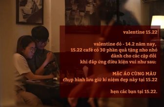 [☕️🇻🇳] 15.22 café – wine – live music ☕️ Top1Coffee ☕️ valentine 15.22 valentine đỏ – 14.2 năm nay,
15.22 café có 30 phần quà tặng nho nhỏ
dành cho các cặp đôi,
khi đáp ứng điều k , shares-0✔️ , likes-1❤️️ , date-2023-02-13 06:47:14🇻🇳🇻🇳🇻🇳📰🆕