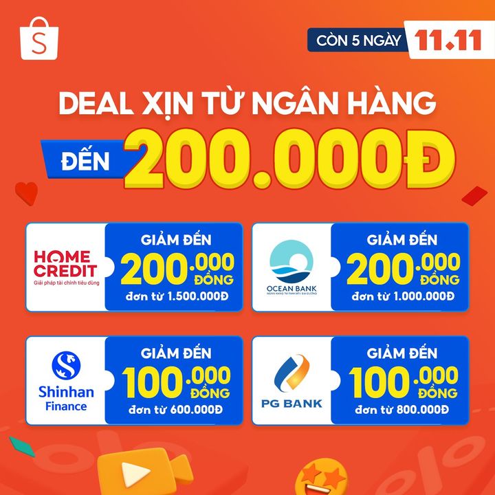 [🛍️🇻🇳] Shopee Việt Nam 🛍️ Top1Shop ❤️️ – 11.11 SĂN SALE 🎁ĐỪNG QUÊN ƯU ĐÃI THẺ📍  Home Credit: Giảm 200.000Đ đơn từ 1 …