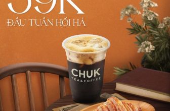 [☕️🇻🇳] Chuk Tea – Coffee 🥤 Top1Coffee ☕️ ĐẦU TUẦN HỐI HẢ – CHUK KHAO BÁNH NƯỚC 39K
—
Thời gian áp dụng: Trước 11h từ thứ Hai đến thứ Năm
Cuối tuần đã chill rồi thì đầu  , shares-2✔️ , likes-576❤️️ , date-2023-11-06 13:00:09🇻🇳🇻🇳🇻🇳📰🆕