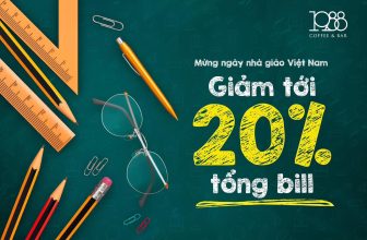 [☕️🇻🇳] 1988 Coffee – Bar 🥤 Top1Coffee ☕️  GIẢM TỚI 20% TỔNG BILL TRONG THÁNG 11
Mừng ngày nhà giáo Việt Nam  Uống nước nhớ nguồn, tổ chức 20/11 nhớ 1988 bạn nhé. Tổ hợp , shares-4✔️ , likes-16❤️️ , date-2023-11-06 04:11:39🇻🇳🇻🇳🇻🇳📰🆕