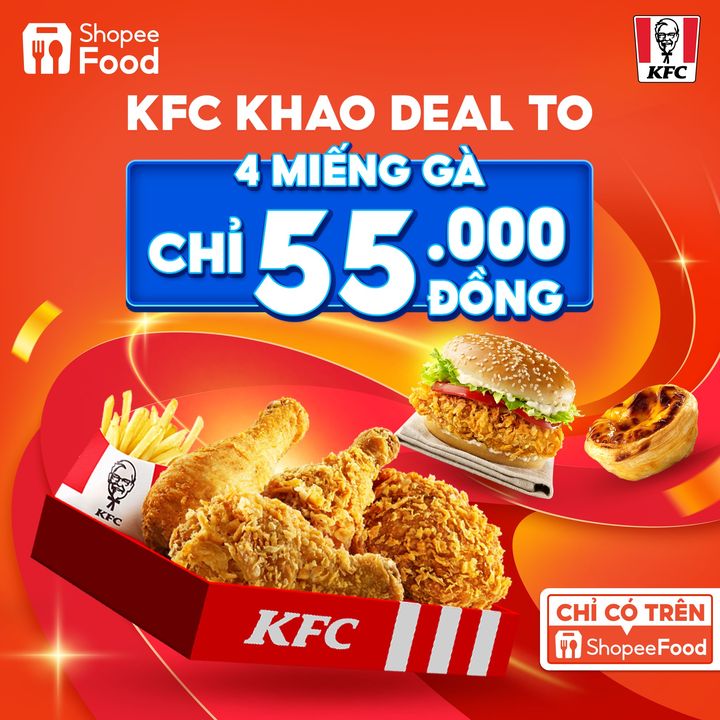 [🍗🇻🇳] KFC Vietnam 🍔Top1Food 🍗 – [ĐẶT-KFC-TRÊN-SHOPEEFOOD]MÊ LY 4 MIẾNG GÀ KFC CHỈ VỚI 55.000Đ*📣Tiệc gà  …