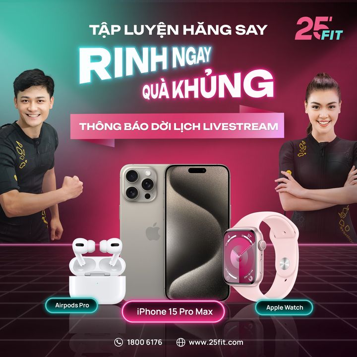 [🤼🇻🇳] 25 FIT hệ thống phòng tập công nghệ EMS Training ⚽ Top1Sport ⛹️‍♂️ – 📣 THÔNG BÁO DỜI LỊCH LIVESTREAM CÔNG BỐ KẾT QUẢ CHƯƠNG TRÌNH “TẬP LUYỆN HĂN …