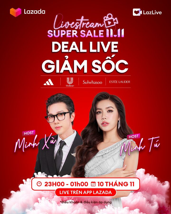 [🛍️🇻🇳] Lazada là trang mua sắm trực tuyến uy tín hàng đầu tại Việt Nam 🛍️ Top1Shop ❤️️ – LIVESTREAM SUPERSALE 11.11 SĂN SALE CÙNG MINH TÚ & MINH XÙ11pm ngày 10.11 tại: https:/ …