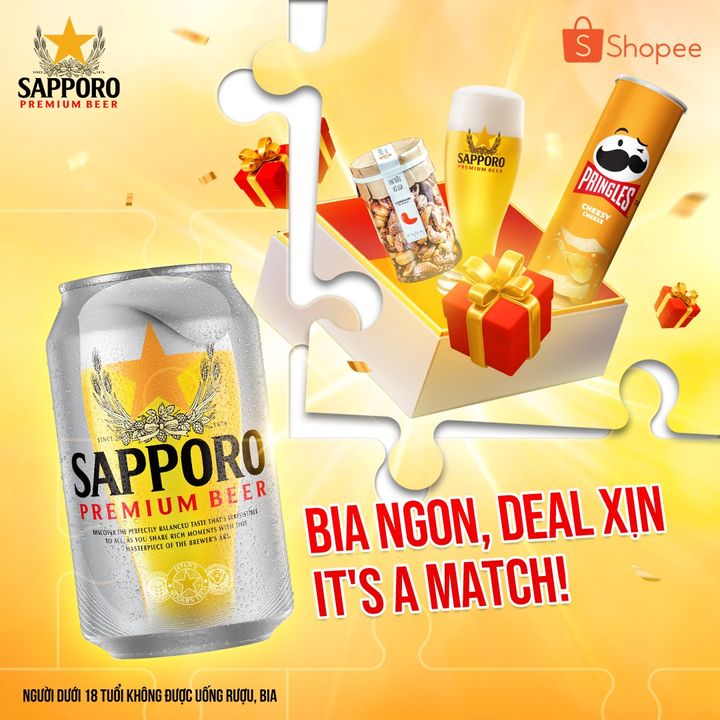 [🥂🇻🇳] Sapporo Vietnam 🍹 Top1Drink 🍻 – Bia ngon, deal xịn. It’s a match!🧩 Mảnh ghép hoàn hảo dành cho một đơn hàng đ …