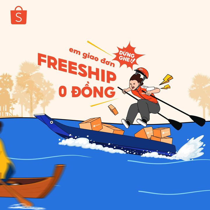 [🛍️🇻🇳] Shopee Việt Nam 🛍️ Top1Shop ❤️️ – Lần đầu tiên shipper ghe có trên Sộp PiGặp anh shipper giữa dòng thuyền tấp  …
