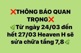 [☕️🇻🇳] Heaven H Coffee 🥤 Top1Coffee ☕️ THÔNG BÁO QUAN TRỌNG
Từ ngày 24/03 đến hết 27/03 Heaven H sẽ sửa chữa tầng 7,8Cải tạo, nâng cấp mặt bàn gỗ tầng 7,8 bằng mặt  , shares-0✔️ , likes-14❤️️ , date-2020-03-24 02:23:50🇻🇳🇻🇳🇻🇳📰🆕
