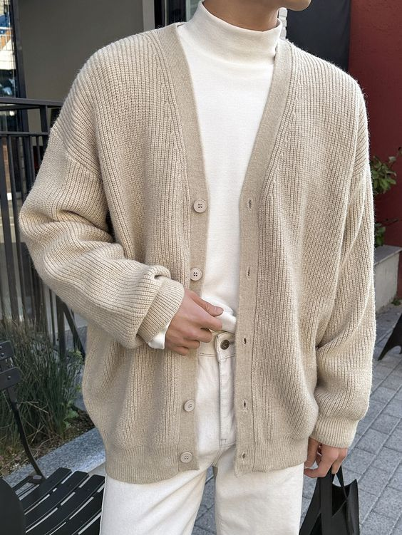 Phối đồ với cardigan cho nam